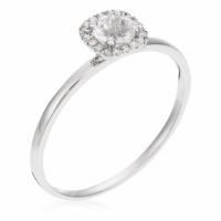 Diamanta Women's 'Carré Topazien' Ring
