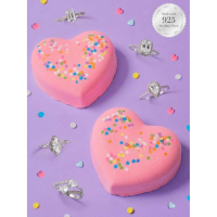 Charmed Aroma 'Confetti Heart' Badbombe Set - Adjustable Ring Collection