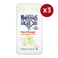 Le Petit Marsellais Gel Douche 'Fleur d'Oranger Extra Doux' - 250 ml, 3 Pièces