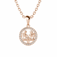 MYC Paris Women's 'Circlet Gemini' Pendant with chain