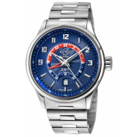 Gevril Men's Giromondo Blue Dial Stainless Steel Watch