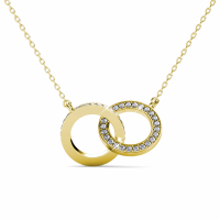 MYC Paris Women's 'Circle Twin' Pendant with chain