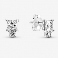 Pandora Women's 'Sparkling Round & Square' Earrings