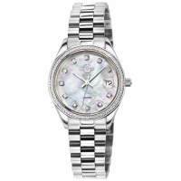 Gevril GV2 Women's Turin Diamond, White Mop Dial, Stainless Steel Watch