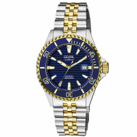 Gevril Men's Chambers Blue dial, Two-toned SS IPYG Bracelet Watch