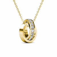 MYC Paris Women's 'Circle Hoop' Pendant with chain