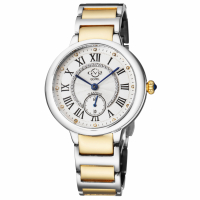 Gevril GV2 Rome Women's Silver Dial  Two Tone Yellow Gold Bracelet Watch