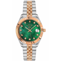 Gevril GV2 Naples Women's Gren Dial Two Tone Watch