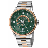 Gevril Men's Giromondo Green Dial Stainless Steel Watch