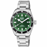 Gevril Men's Yorkville Green Dial Steel Watch