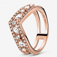 Pandora Women's 'Sparkling Marquise Double Wishbone' Ring