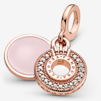 Pandora Charm 'Sparkling Pavé Crown O Pendant' pour Femmes
