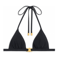 Celine Women's 'Triomphe' Triangle Bikini Top