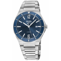 Gevril Men's High Line Automatic Stainless Steel Case, Top ring in Blue Sapphire Crystal Watch