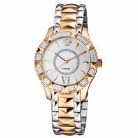 Gevril Women's Venice MOP Dial Two Tone Rose Stainless Steel Watch