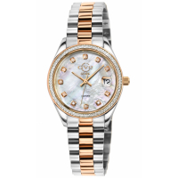 Gevril Women's Turin Diamond, White MOP Dial, IPRG Stainless Steel Watch