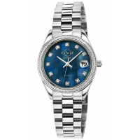 Gevril Women's Turin Diamond, Blue MOP DIal, Stainless Steel Watch