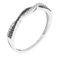 Paris Vendôme Women's 'En Noir Et Blanc' Ring