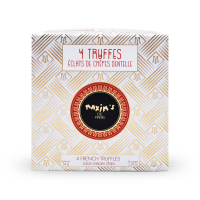 Maxim's Ballotin of 4 truffles with pieces of lace crepes