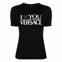 Versace T-shirt 'Slogan' pour Femmes