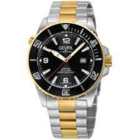 Gevril Men's Canal Street 316L Stainless Steel Case, Black/White Dial, 316L Stainless Steel Bracelet Watch