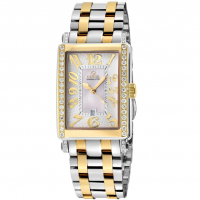 Gevril Women’s Ave of Americas Mini Two toned IPYG Stainless Steel Diamond Case, White MOP Dial Watch