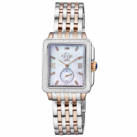 Gevril GV2 Women's Bari Diamond Mother Of Pearl Dial Two Tone IP Rose Gold/SS Bracelet Watch