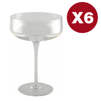 Aulica Champagne Flutes 10.5 x 10.5 x 15.5 cm - Set Of 6