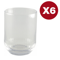 Aulica Water Glasses 7.3 x 7.3 x 10 cm - Set Of 6