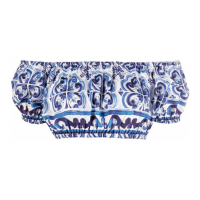 Dolce & Gabbana Crop Top 'Majolica-Print' pour Femmes