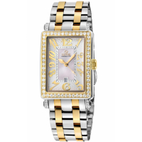 Gevril Women’s Ave of Americas Mini Two toned IPYG Stainless Steel Diamond Case, White MOP Dial Watch