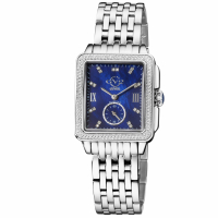 Gevril GV2 Women's Bari Diamond Blue Mother Of Pearl Dial Stainless Steel Bracelet Watch