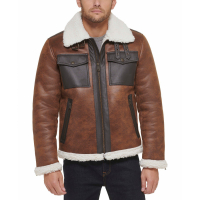 Tommy Hilfiger Faux Leather Shortie Rancher Jacket with Fleece Accents für Herren