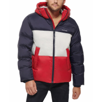 Tommy Hilfiger Men's Colorblock Performance Hooded Puffer Jacket