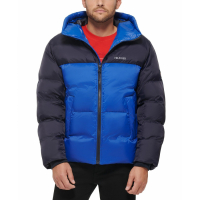 Tommy Hilfiger Men's Colorblock Performance Hooded Puffer Jacket