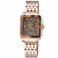 Gevril Women's Bari Tortoise Brown Mother of Pearl Dial Rose Gold Bracelet Watch