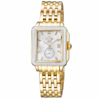 Gevril GV2 Women's Bari Diamond Mother Of Pearl Dial Gold Tone Bracelet Watch