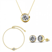 MYC Paris 'Moon and Birth Stone' Set Halskette, Ohrringe & Armband für Damen