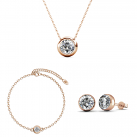 MYC Paris 'Moon and Birth Stone' Set Halskette, Ohrringe & Armband für Damen