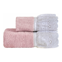 Biancoperla Louvre Hand And Guest Terry Towel Set, Pink