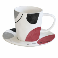 Easy Life Porcelain Cup & Saucer 250 Ml In Color Box Elements - Vers.C