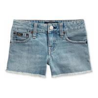 Polo Ralph Lauren Little Girl's 'Frayed' Denim Shorts