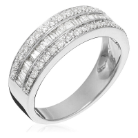 Diamanta Women's 'Kiss Baguette' Ring