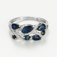 Diamanta Women's 'Floral Saphir' Ring