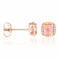 Diamanta 'Popi Coussin Quartz Rose' Ohrringe für Damen
