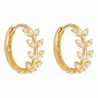 L'instant d'or Women's 'Feuillette' Earrings