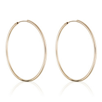 L'instant d'or Women's 'Créoles Lisses' Earrings