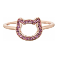 Karl Lagerfeld Women's 'Klassic Karl Open Pave Choupette' Ring