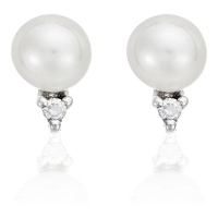 Le Diamantaire Boucles d'oreilles 'Perles Trio Brillant' pour Femmes