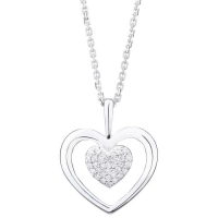 Le Diamantaire Pendentif sur chaine 'Coeur Tendresse' pour Femmes